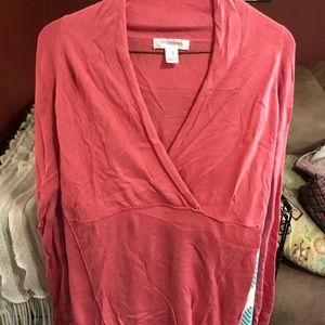 Maternity coral sweater